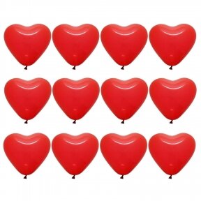 Balionų rinkinys širdelės formos 12 vnt