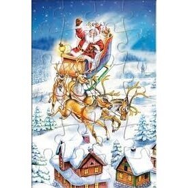 Castorland atvirukas-dėlionė 24 detalės Santa in the Sky
