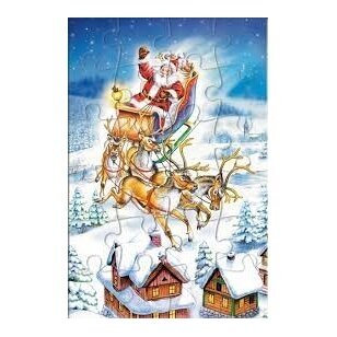 Castorland atvirukas - dėlionė 24 detalės  Santa in the Sky