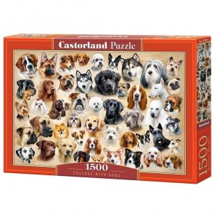 Castorland dėlionė Collage with Dogs 1500 det.