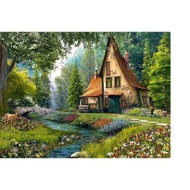 Castorland dėlionė Toadstool Cottage 2000 det.