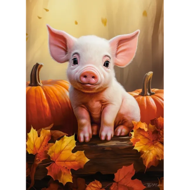 Castorland dėlionė  Cute Fall Piglet 300 det.