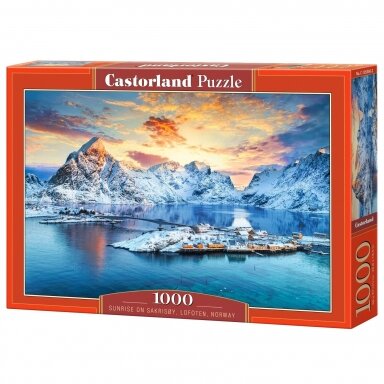 Castorland dėlionė Sunrise on Sakrisøy, Lofoten, Norway 1000 det