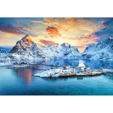 Castorland dėlionė Sunrise on Sakrisøy, Lofoten, Norway 1000 det