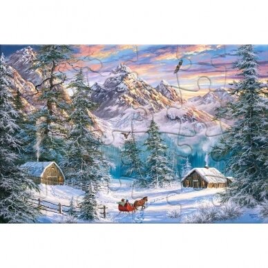 Castorland atvirukas - dėlionė 24 detalės Mountain Christmas