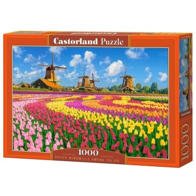 Castorland dėlionė Dutch Windmills Among Tulips 1000 det Castorland dėlionė Dutch Windmills Among Tulips 1000 det