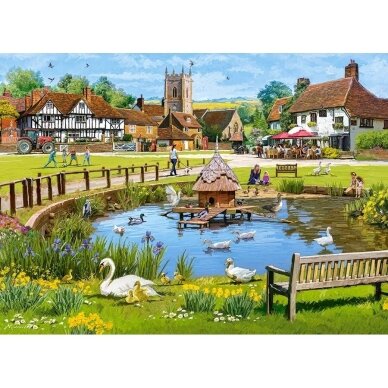 Castorland dėlionė Village Center Life 300 det 1 Castorland dėlionė Village Center Life 300 det 1