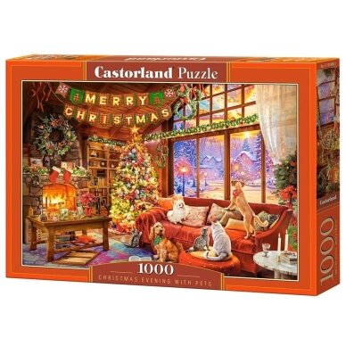 Castorland dėlionė Christmas Evening With Pets 1000 det Castorland dėlionė Christmas Evening With Pets 1000 det