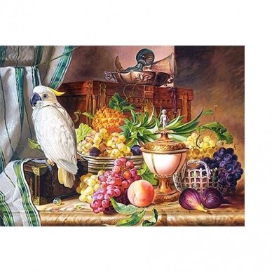 Castorland dėlionė Copy of Still Life With Fruit and a Cockatoo, Josef Schuster 3000 det. 1