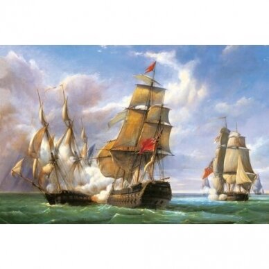 Castorland dėlionė  „Combat Between The French Frigate 'La Canonniere' And The English Vessel 'The Tremendous 3000 det. 1