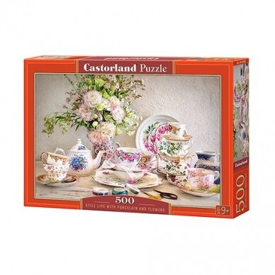 Castorland dėlionė  Still Life with Porcelain and Flowers 500 det