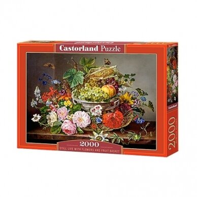 Castorland dėlionė Still Life with Flowers and Fruit Basket  2000 det.