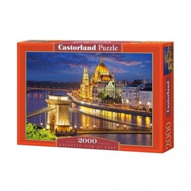 Castorland dėlionė Budapest view at dusk 2000 det.
