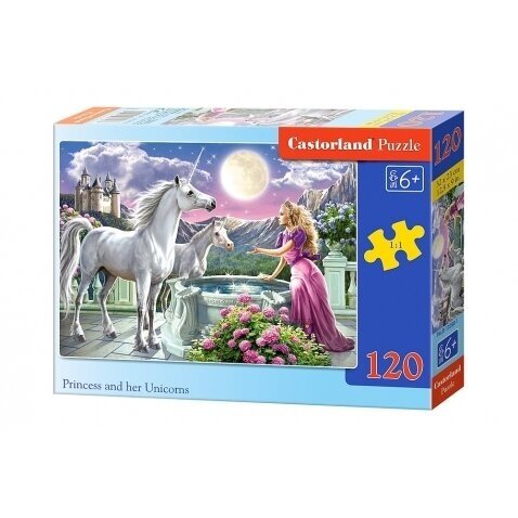 Castorland dėlionė Princess and her Unicorns 120 det. Castorland dėlionė Princess and her Unicorns 120 det.