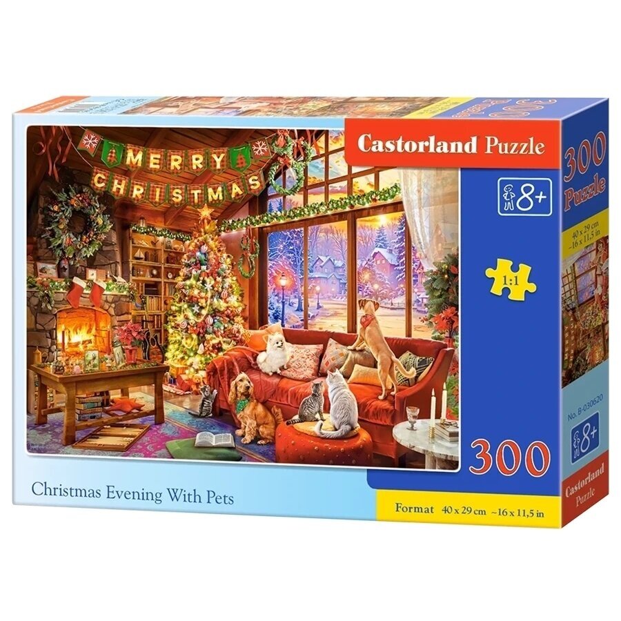 Castorland dėlionė Christmas Evening With Pets 300 det Castorland dėlionė Christmas Evening With Pets 300 det