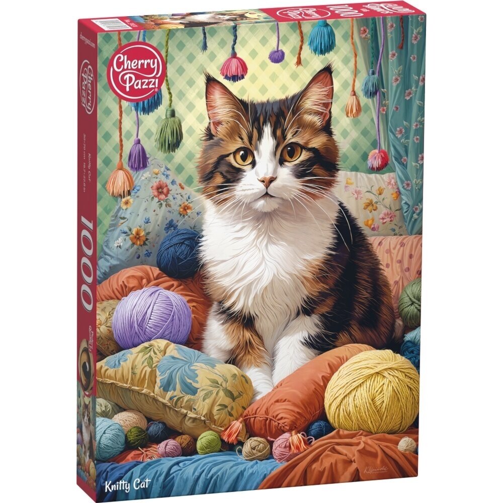 CherryPazzi dėlionė Knitty Cat 1000 det CherryPazzi dėlionė Knitty Cat 1000 det