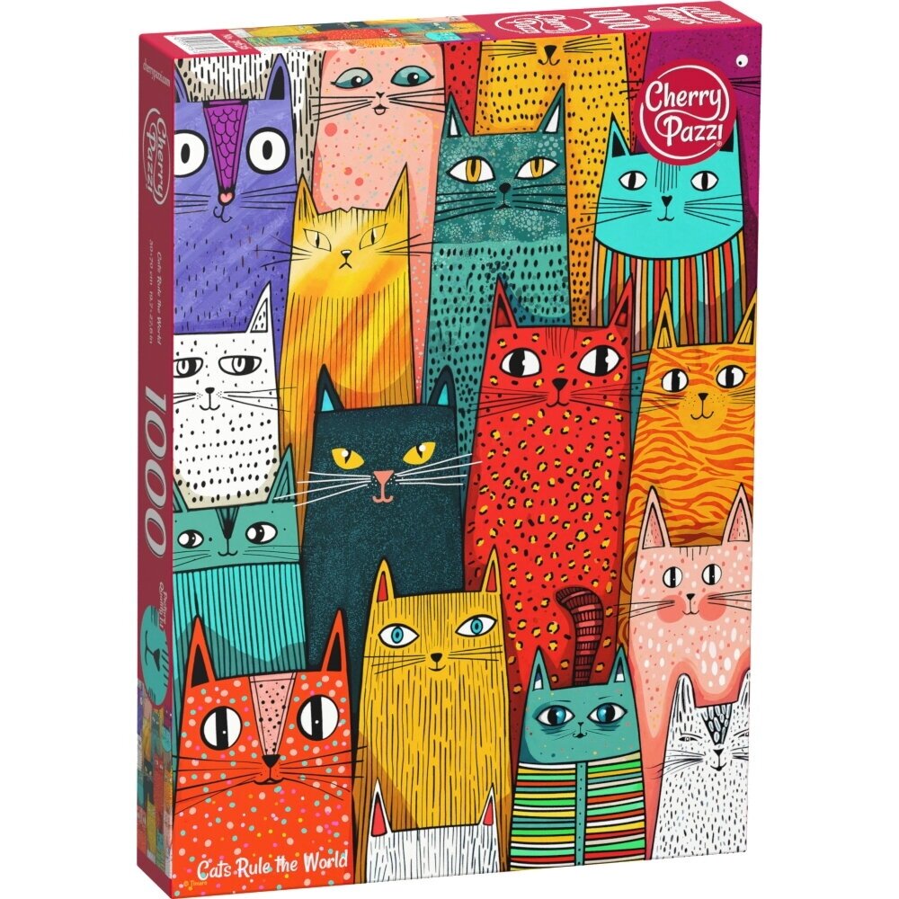 CherryPazzi dėlionė Cats Rule the World 1000 det CherryPazzi dėlionė Cats Rule the World 1000 det