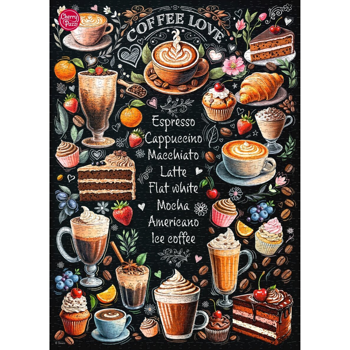 CherryPazzi dėlionė Coffee Time 1000 det 6 CherryPazzi dėlionė Coffee Time 1000 det 6