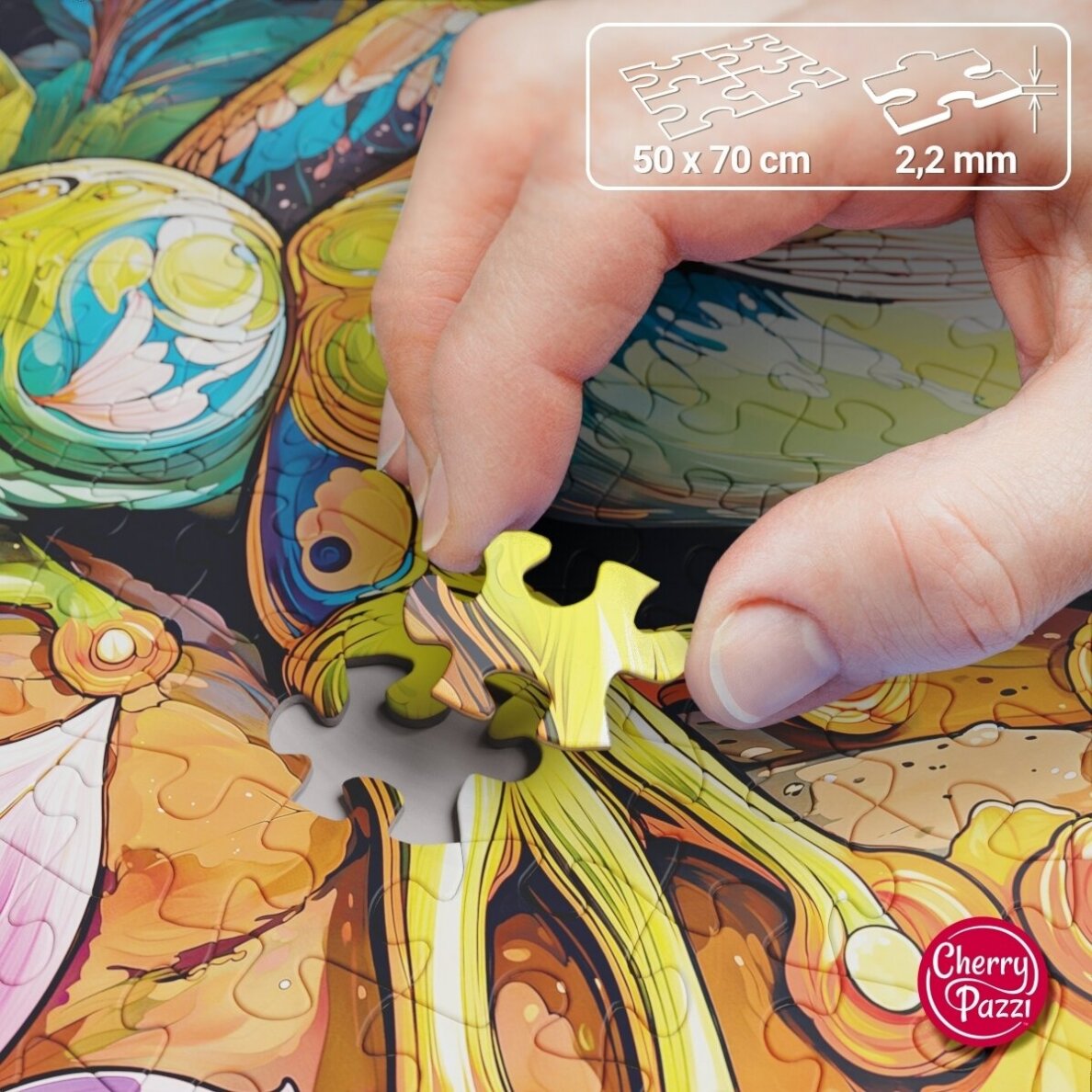 CherryPazzi dėlionė Flower Power Frog1000 det 4