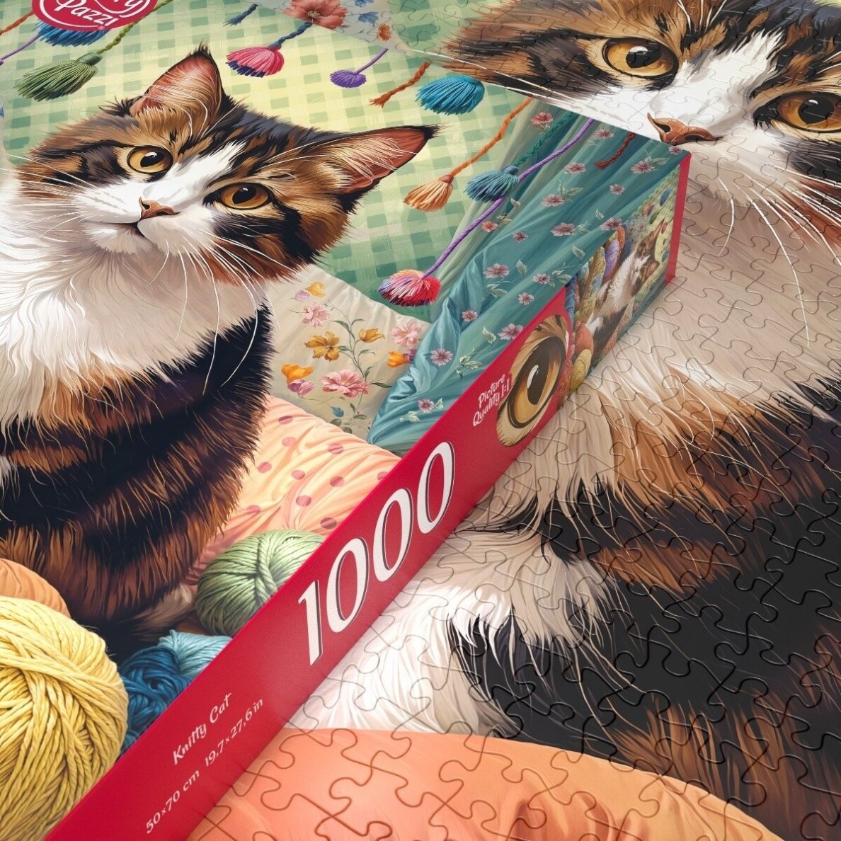 CherryPazzi dėlionė Knitty Cat 1000 det 3 CherryPazzi dėlionė Knitty Cat 1000 det 3