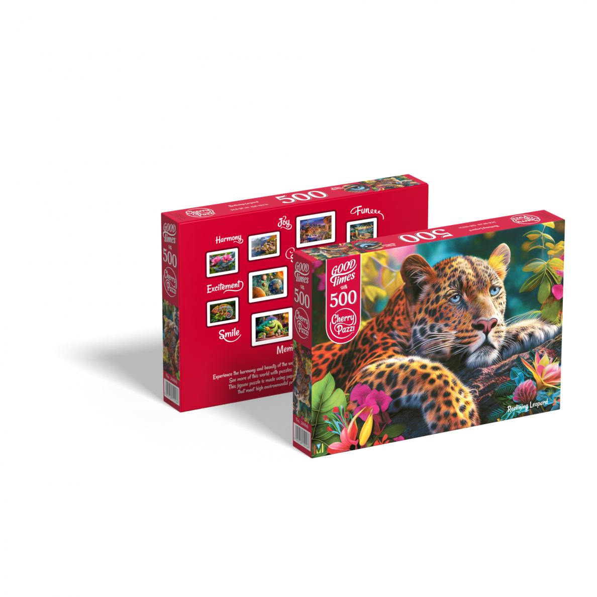 CherryPazzi dėlionė Reclining Leopard 500 det 1 CherryPazzi dėlionė Reclining Leopard 500 det 1