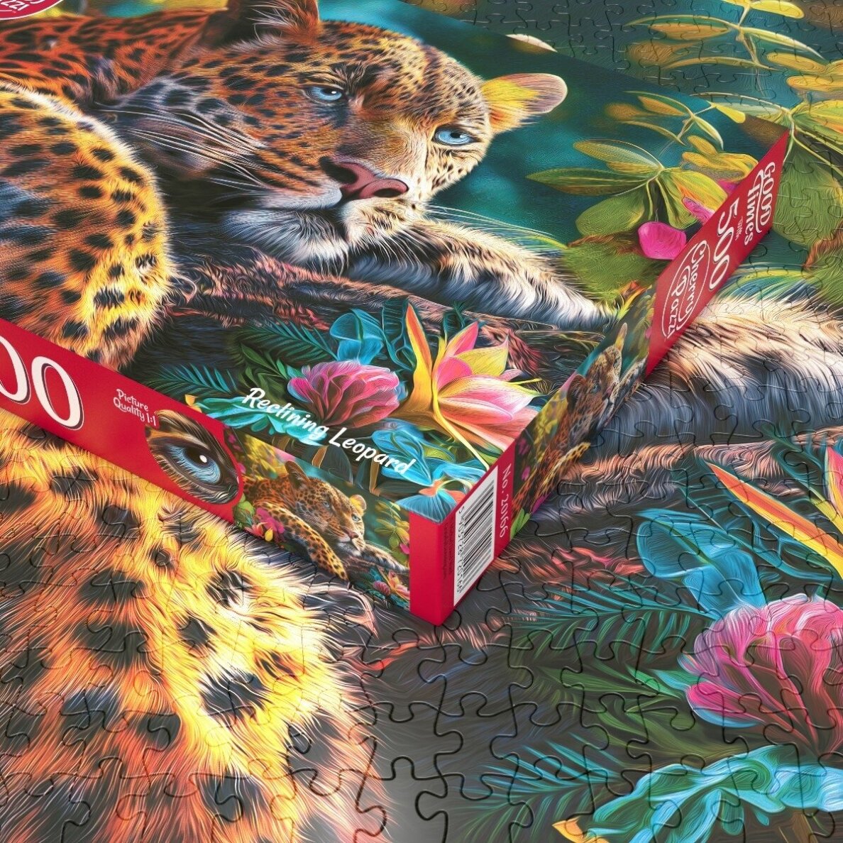 CherryPazzi dėlionė Reclining Leopard 500 det 3 CherryPazzi dėlionė Reclining Leopard 500 det 3