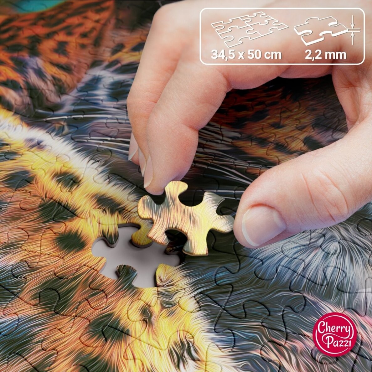 CherryPazzi dėlionė Reclining Leopard 500 det 4 CherryPazzi dėlionė Reclining Leopard 500 det 4