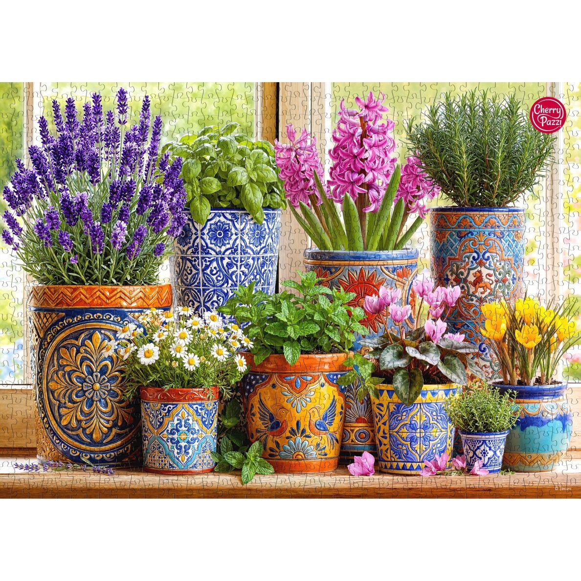 CherryPazzi dėlionė  Pottery in Bloom 1000 det 5