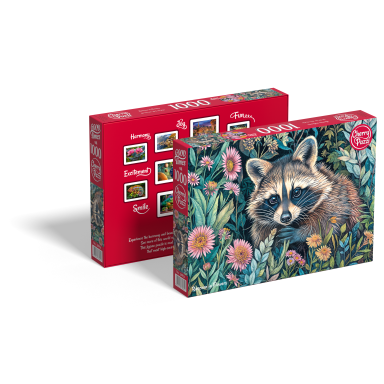 CherryPazzi dėlionė Raccon in Flowers 1000 det CherryPazzi dėlionė Raccon in Flowers 1000 det