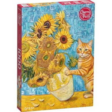 CherryPazzi dėlionė Cat & Art 1000 det CherryPazzi dėlionė Cat & Art 1000 det