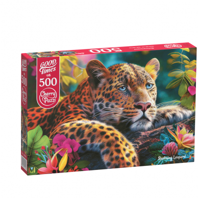 CherryPazzi dėlionė Reclining Leopard 500 det CherryPazzi dėlionė Reclining Leopard 500 det