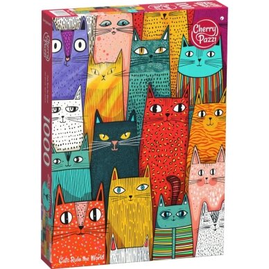 CherryPazzi dėlionė Cats Rule the World 1000 det CherryPazzi dėlionė Cats Rule the World 1000 det