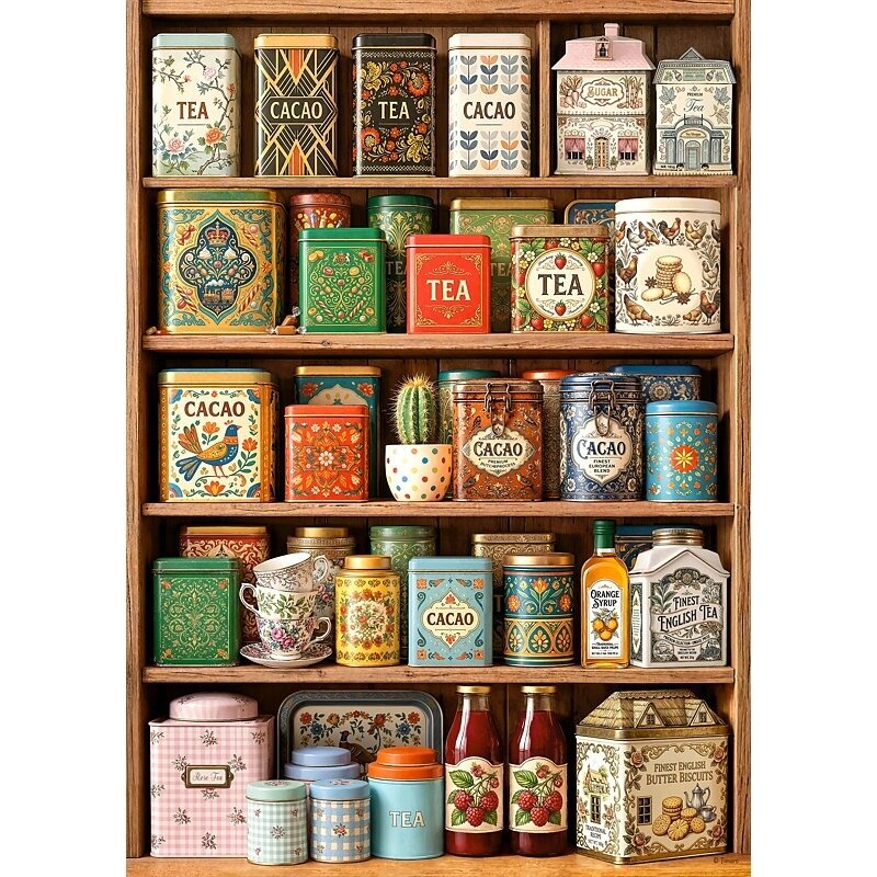 CherryPazzi dėlionė A Treasury of Tins 1000 det 4