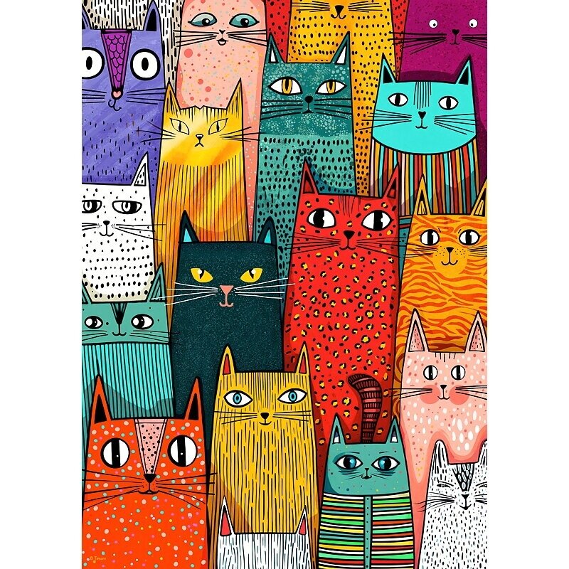 CherryPazzi dėlionė Cats Rule the World 1000 det 2 CherryPazzi dėlionė Cats Rule the World 1000 det 2