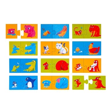 Baby Puzzle dėlionė mažiausiems Mama ir jos mažylis 24 detalės Baby Puzzle dėlionė mažiausiems Mama ir jos mažylis 24 detalės