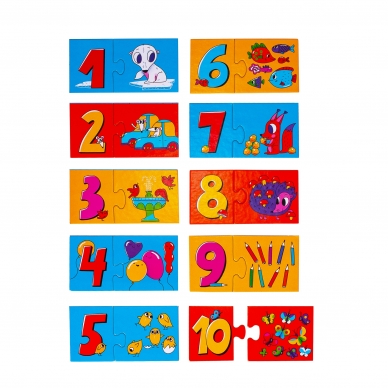Baby Puzzle dėlionė mažiausiems Skaičiai 20 detalių 1
