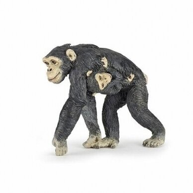 PAPO Figūrėlė Šimpanzė su jaunikliu 7 cm 2