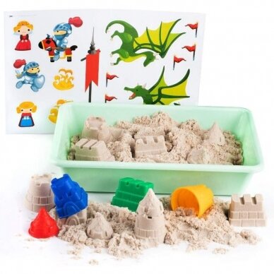 Genio kids rinkinys išmanusis smėlis Pasakų pilis su formelėmis, 1kg