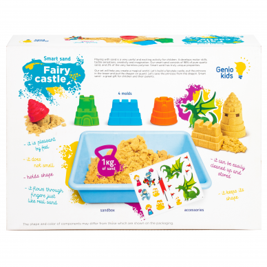 Genio kids rinkinys išmanusis smėlis Pasakų pilis su formelėmis, 1kg 2 Genio kids rinkinys išmanusis smėlis Pasakų pilis su formelėmis, 1kg 2