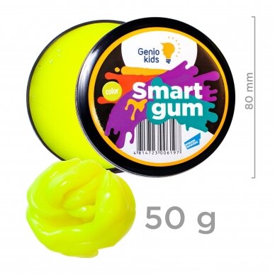 Išmanusis plastilinas Smart gum Genio Kids šviečiantis tamsoje 50 g 2