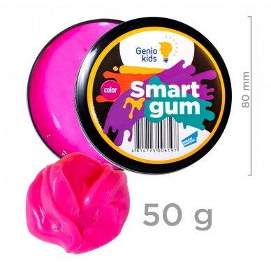 Išmanusis plastilinas Smart gum Genio Kids šviečiantis tamsoje 50 g 1