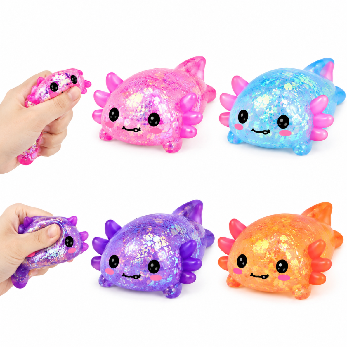 Kids Fun antistresinis žaislas Aksolotlas 9 cm 1 Kids Fun antistresinis žaislas Aksolotlas 9 cm 1