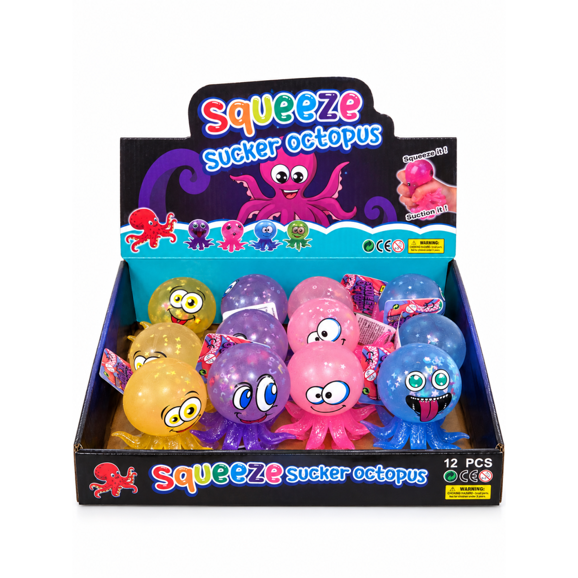 Kids Fun antistresinis žaislas Aštuonkojis 7,5 cm Kids Fun antistresinis žaislas Aštuonkojis 7,5 cm
