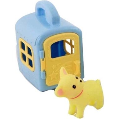 Cute Pet gyvūnėlis su nameliu ir priedais 9cm