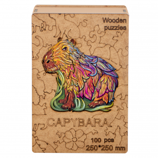 Medinė dėlionė Kapibara 100 detalių