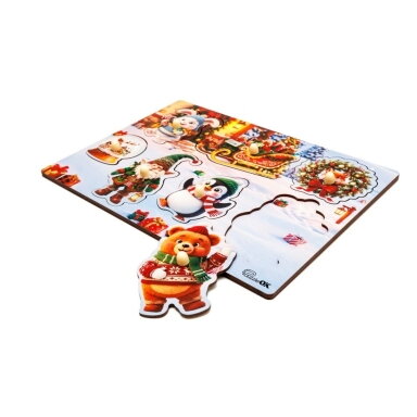 PUZZLEOK Dėlionės su išimamomis detalėmis ir rankenėlėmis 7 det