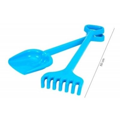 Technok smėlio rinkinys kastuvas ir grėblys 50 cm Technok smėlio rinkinys kastuvas ir grėblys 50 cm