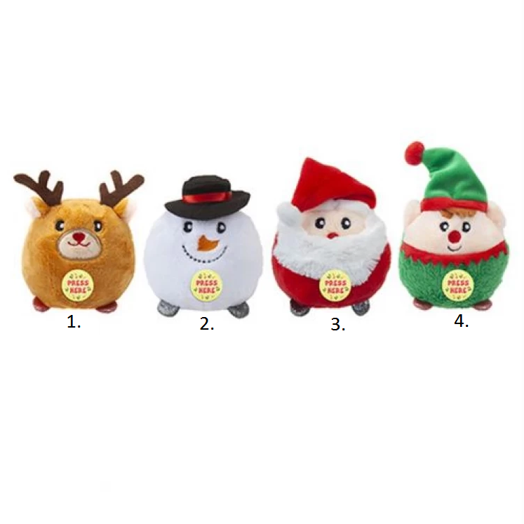 Sound pets kalėdinis  pliušinis žaislas 10 cm