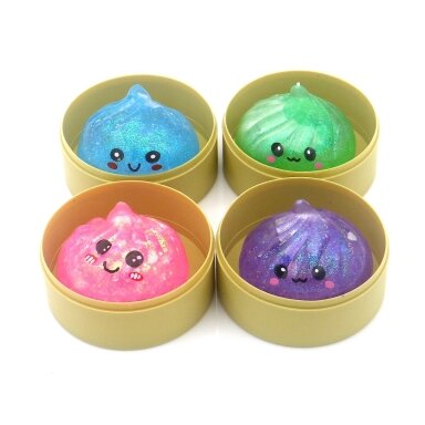 Squishy Dumpling slow rising žaislas su blizgučiais 5,5 cm