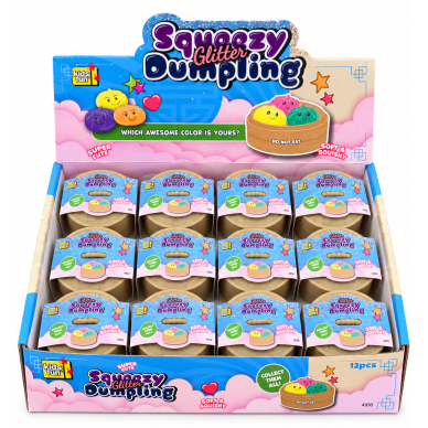 Kids Fun Squishy Dumpling žaislas su blizgučiais 5,5 cm 2 Kids Fun Squishy Dumpling žaislas su blizgučiais 5,5 cm 2